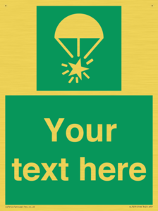 Custom sign safe condition Rocket parachute flare